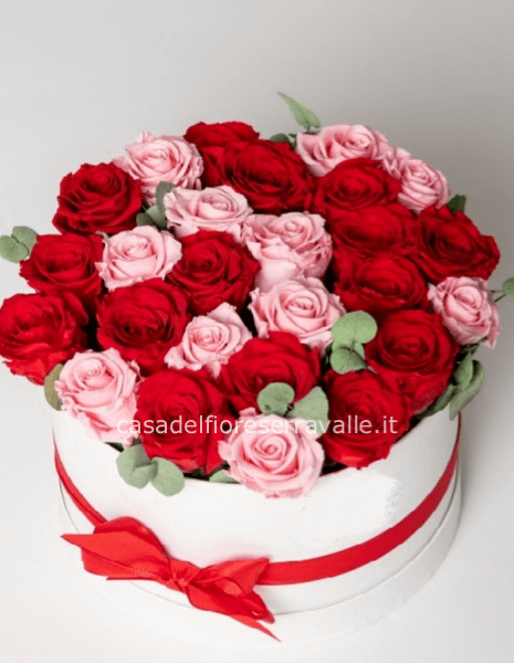 rose miste in scatola piccola