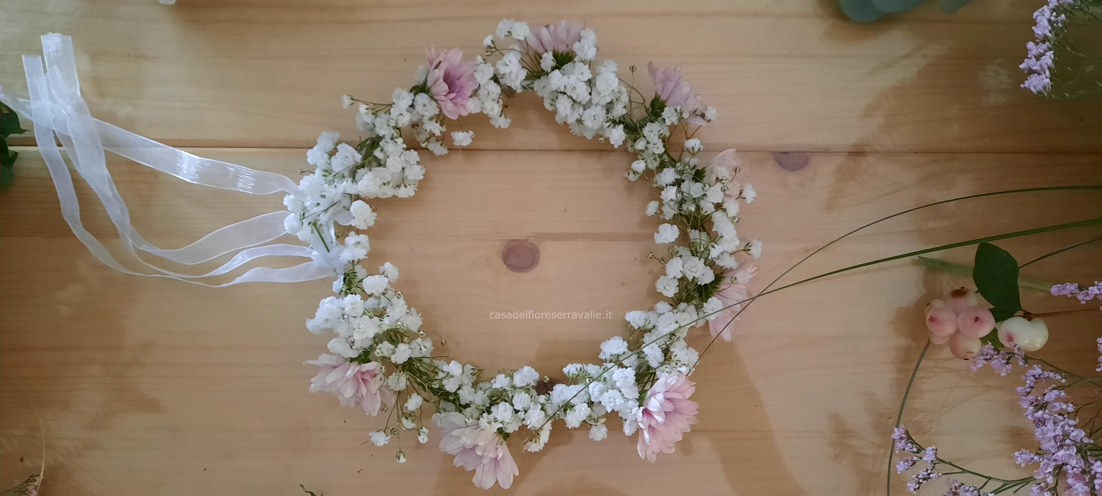 Coroncina per Capelli Prima Comunione, Coroncina da Sposa, Diademi di Fiori, Corona Floreale - Italia Coroncina per Capelli Prima Comunione, Coroncina da Sposa, Diademi di Fiori, Corona Floreale - Italia